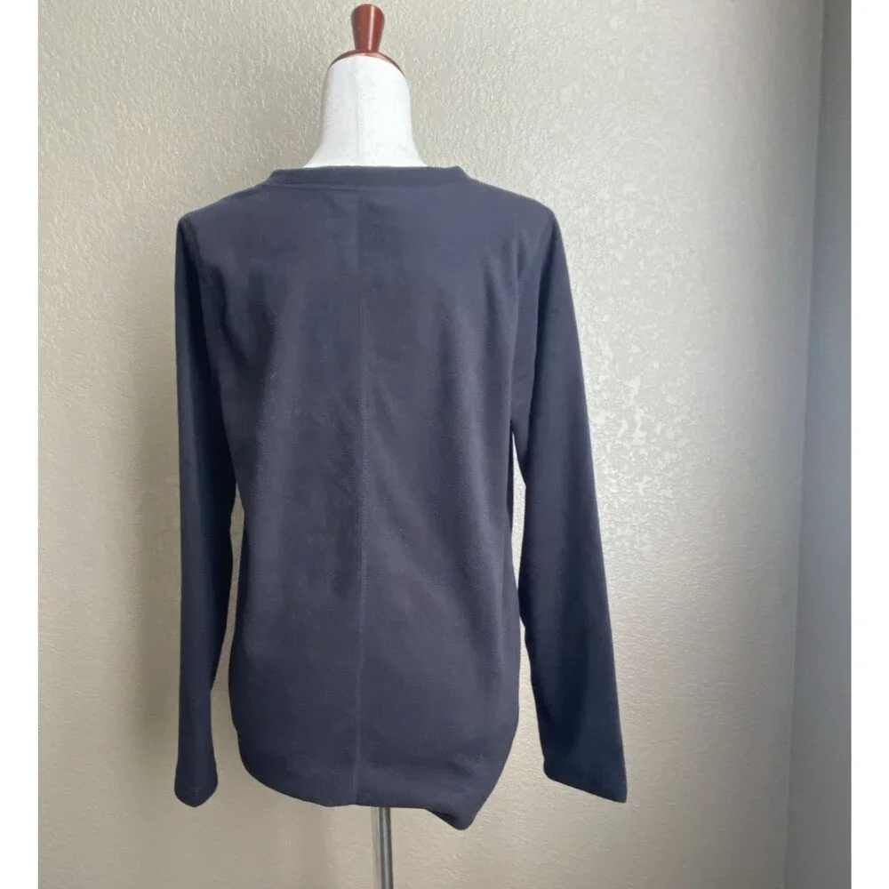 St. John’s Bay Women’s V-Neck Long Sleeve Top Black Size M Polyester - Picture 2 of 11